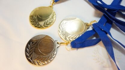 Komplet medalj rm9602_zlata, srebrna, bronasta, premer 50 mm
