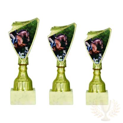Komplet 3 mini pokalov KONJ 20, 18.5, 17.5 cm
