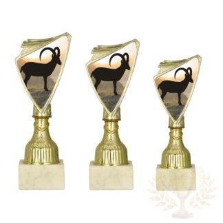 Lovski pokali kozorog MINI komplet 3 pokalov 17,5 CM 18 CM 20 CM