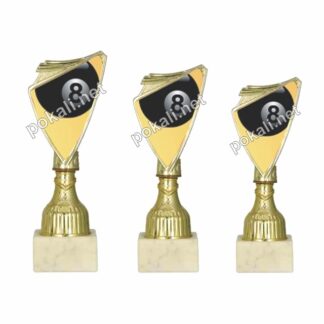 BILJARD 8 komplet 3 mini pokalov – MINI tematski pokali za biljard 8