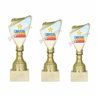 BRALNA ZNAČKA komplet 3 mini pokalov – MINI tematski pokali za bralno značko