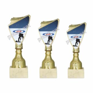 CURLING komplet 3 mini pokalov – MINI tematski pokali za curling