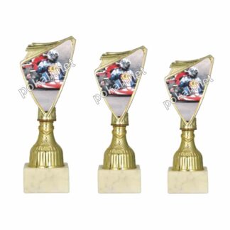 KART komplet 3 mini pokalov – MINI tematski pokali za kart