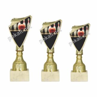 KEGLJANJE komplet 3 mini pokalov – MINI tematski pokali za kegljanje
