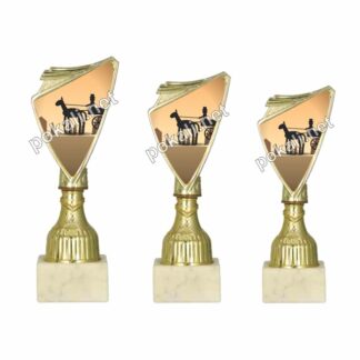 KONJ Z VPREGO komplet 3 mini pokalov – MINI tematski pokali za konj z vprego