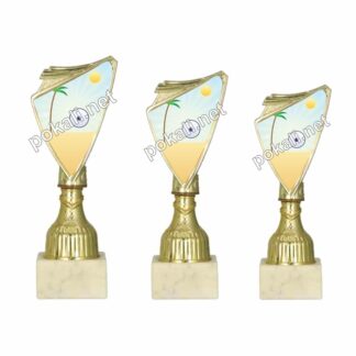NOGOMET NA MIVKI komplet 3 mini pokalov – MINI tematski pokali za nogomet na mivki