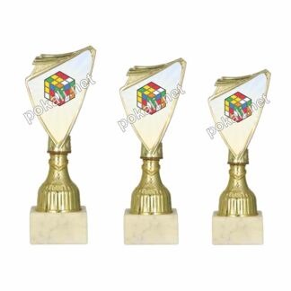 RUBIKOVA KOCKA komplet 3 mini pokalov – MINI tematski pokali za rubikovo kocko