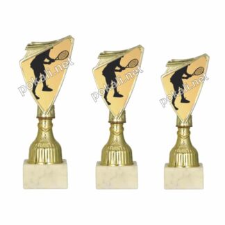 TENIS ŽENSKE komplet 3 mini pokalov – MINI tematski pokali za tenis ženske